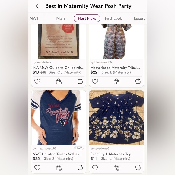 ๐ HP ๐ NWT Houston Texans Soft as a Grape Women's Maternity V-Neck T-Shirt - Picture 9 of 9